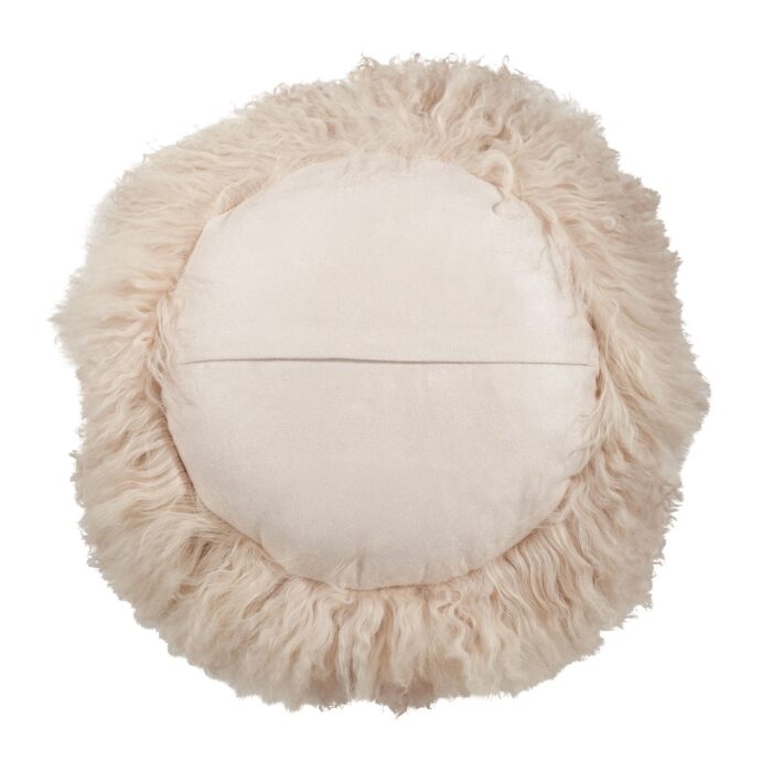 Poly-filled Mongolian Lamb Throw Pillow - Image 2