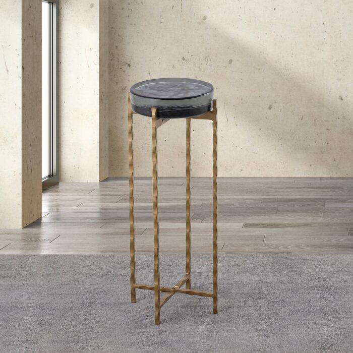 Albanyliving T703 Round Casted Glass Drink Table