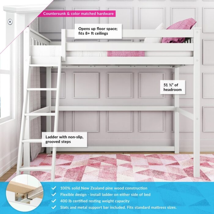 Max and Lily Twin-Size High Loft Bed - Image 2