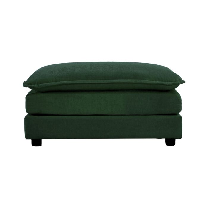 Chenille Upholstered Ottomans Footrest Armless Single Ottomans