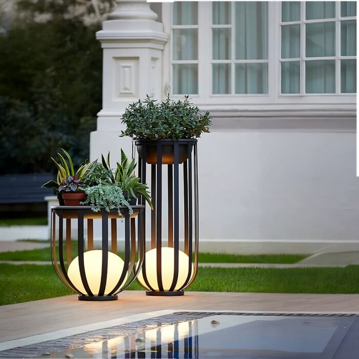 Outdoor Solar lighting LED Plant Stand Table Lamp