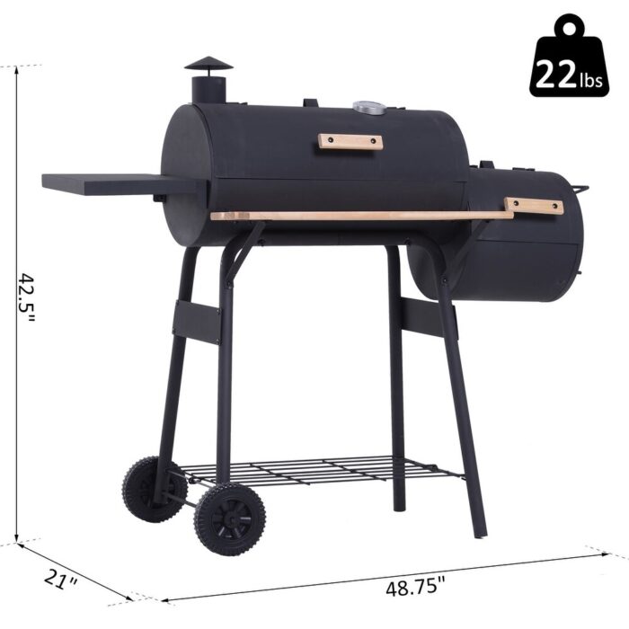 Steel portable backyard charcoal grill - Image 2