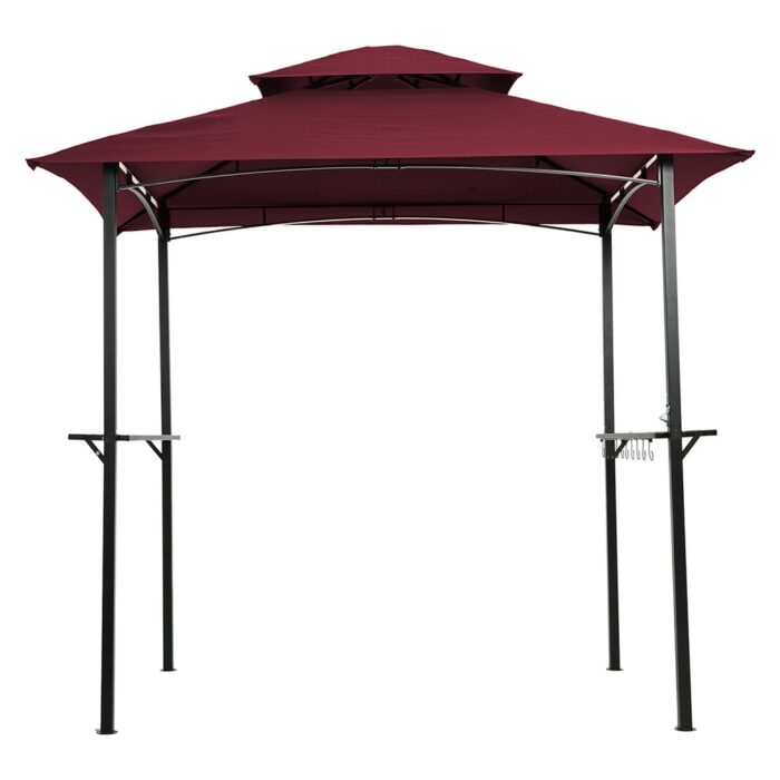 Outdoor Grill Gazebo,Shelter Tent,2-Tier Soft Top Canopy with hooks