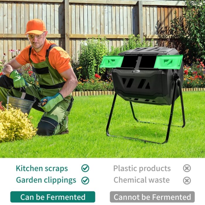 3 Gal. Plastic Outdoor Tumbler Composter - N/A - Image 2