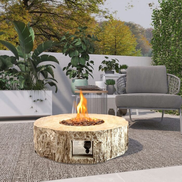 Auto-Ignition 30000 BTU Firepit Propane Outdoor Patio Propane Fire Pit for Outside - Image 2
