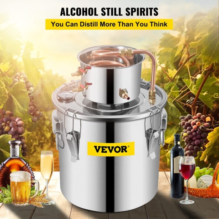 8Gal Home Use Moonshine Still Brewing Stainless Steel Distiller Water Wine Alcohol Distilling Equipment - 8Gal - Image 2