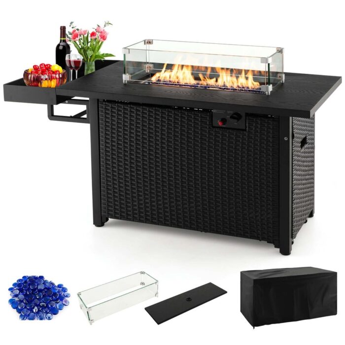 Costway 52'' Outdoor Gas Fire Pit Table Patio Propane Firepit with - See Details - Image 2