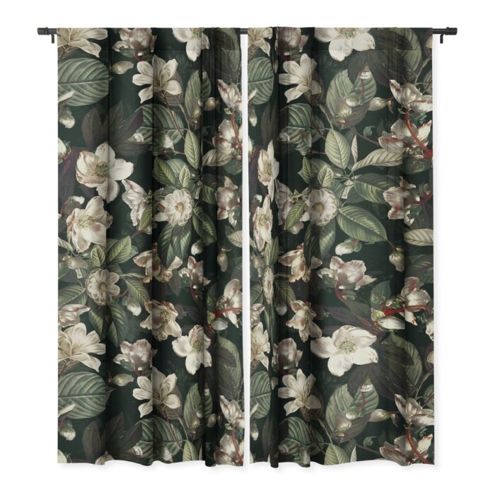 Burcu Korkmazyurek Dark Garden Blackout Window Curtain Panel - Image 2