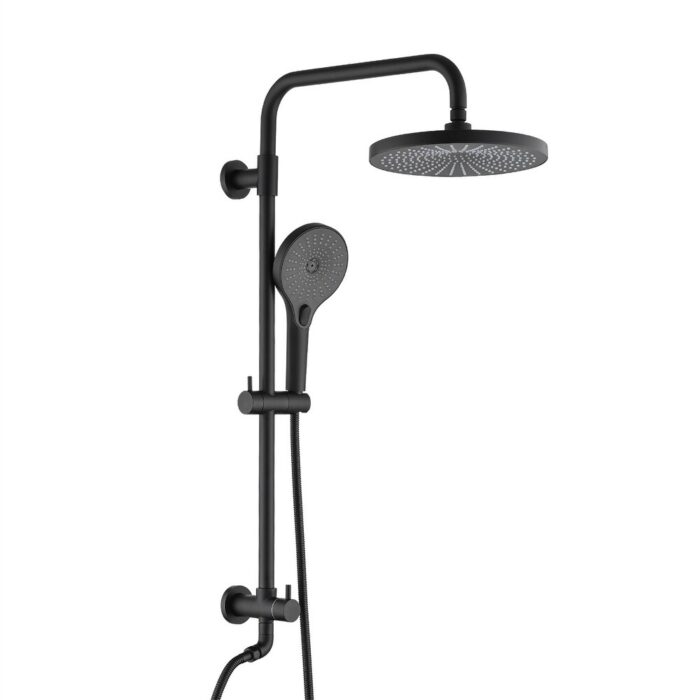 Matte Black Shower System with 8 Inch Rain Shower Head - Image 2
