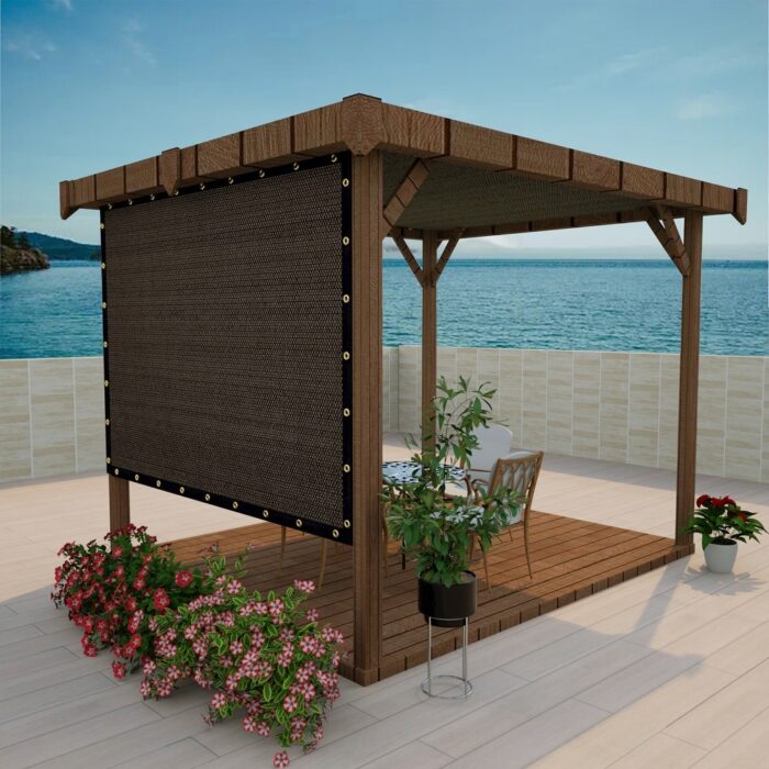 Artpuch Shade Fabric Sun Shade Cloth with Grommets GN08 for Pergola Replacement Shade Cover Canopy