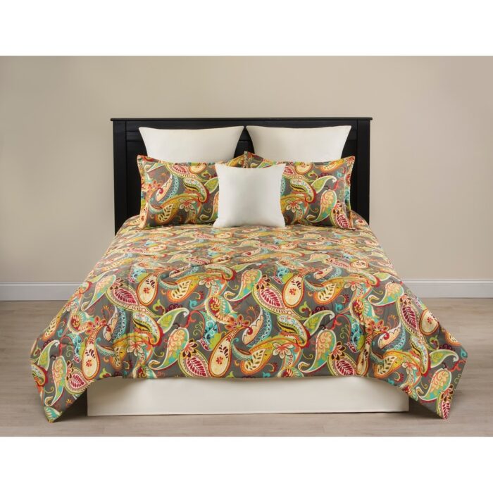 Whimsy grey paisley daybed set
