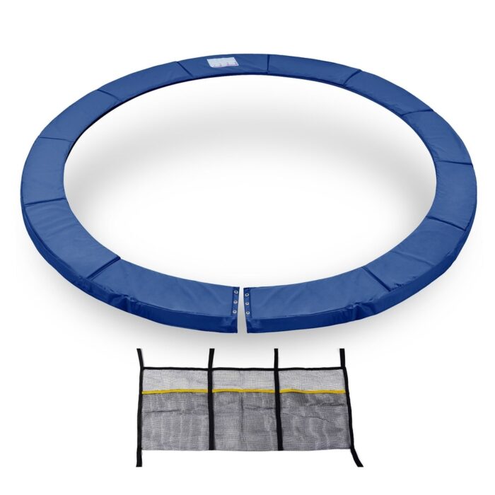ExacMe Premium Trampoline Pad Replacement, 0.8-in Thick Safety Spring Cover with Opening, Storage Bag, Blue