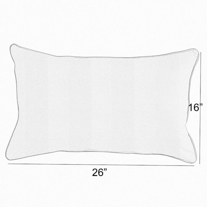Sunbrella Grey Zebra Indoor/Outdoor Pillows, Set of 2, Corded - Image 2