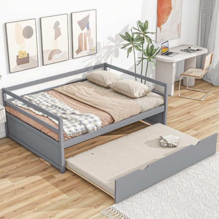 Wood Daybed with Trundle