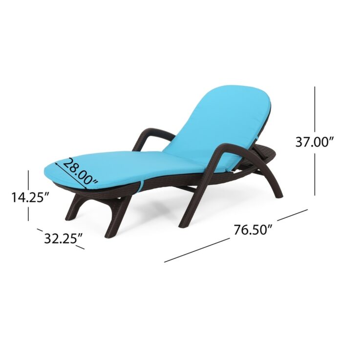Waverly Faux Wicker Chaise Lounge by Christopher Knight Home - Image 2