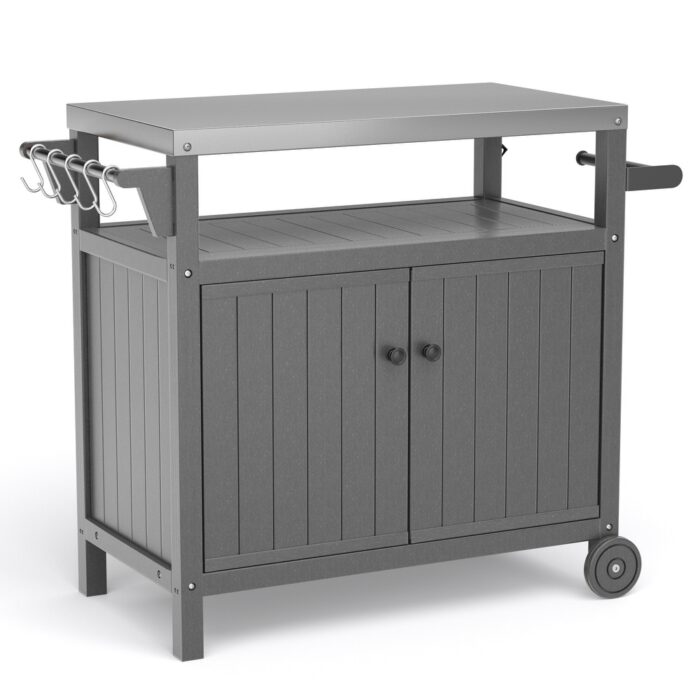 42.12"x20.7"Outdoor Stainless Steel Tabletop Waterproof Grilling Table - 42.12"x20.7"