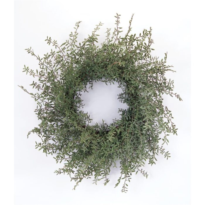 Spring Foliage Wreath 24"D Plastic/Rattan - 24"D x 4.5"W x 24"H