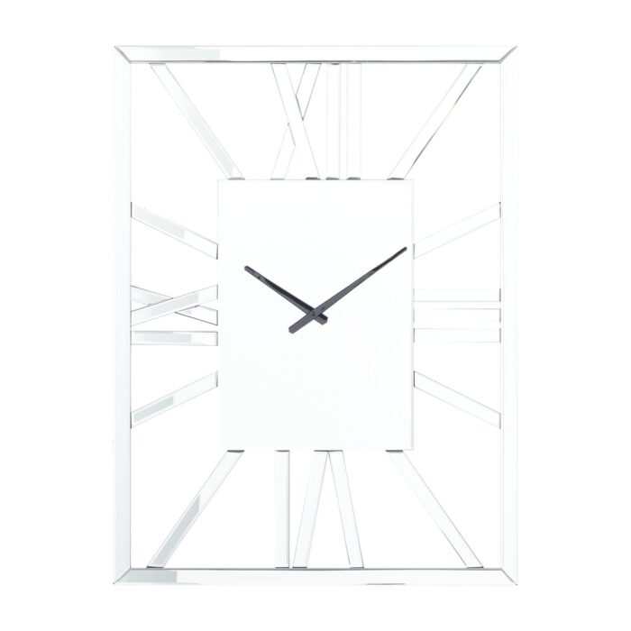 Silver Glass Wall Clock - Image 2