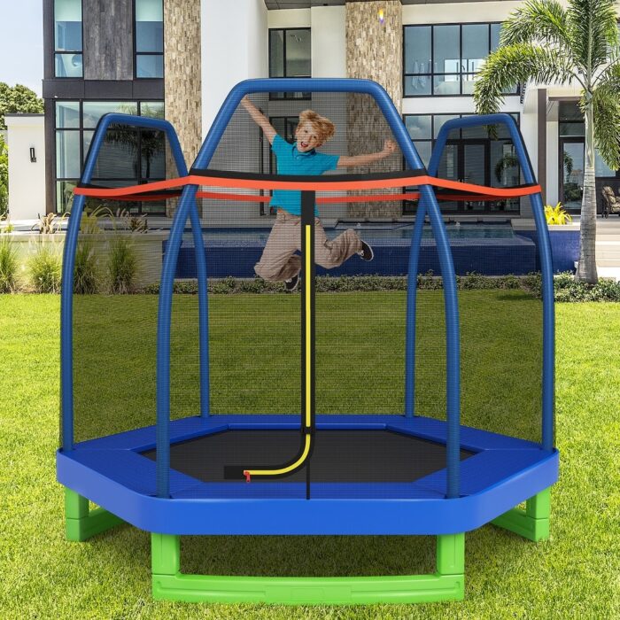 7FT Kids Trampoline Outdoor Indoor Recreational Bounce Jumper