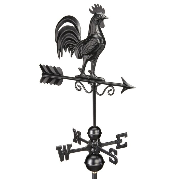 Bantam Rooster Weathervane - Black Finish by Good Directions