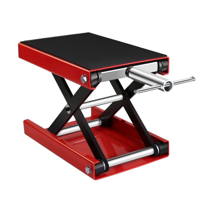 Motorcycle Lift Scissor Jack Steel Wide Deck Hoist 1100 LBS Capacity
