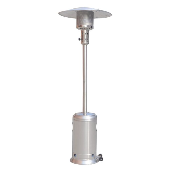 Outdoor Patio Propane Heater with Portable Wheels Stainless