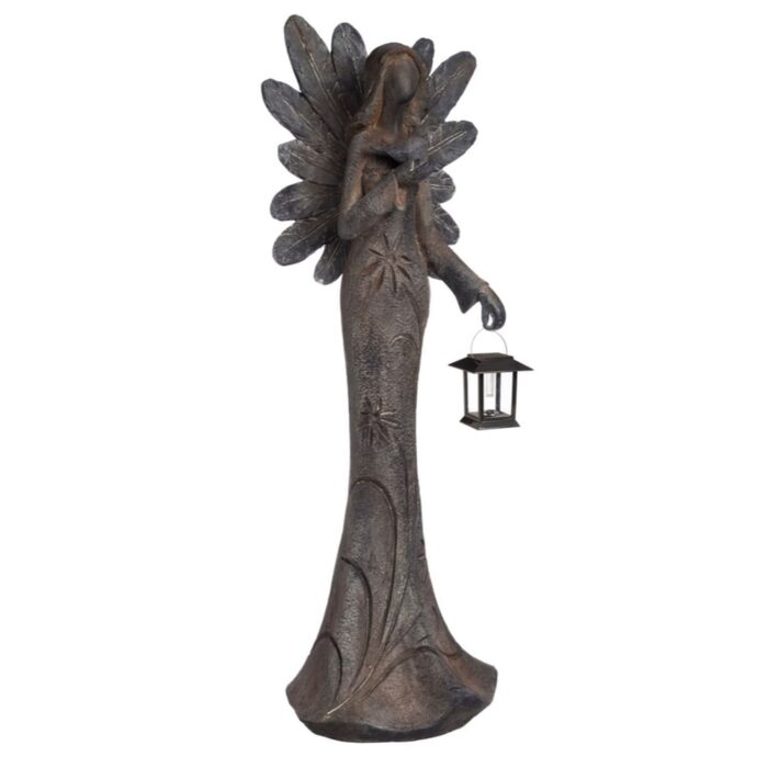 Angel Statue with Solar Lantern