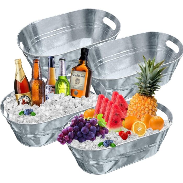Storage Cooler Metal Beverage Ice Buckets