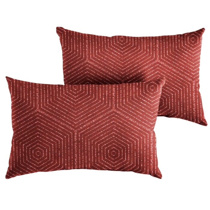Sunbrella Enrich Ruby Indoor/Outdoor Lumbar (Set of 2) - Image 2
