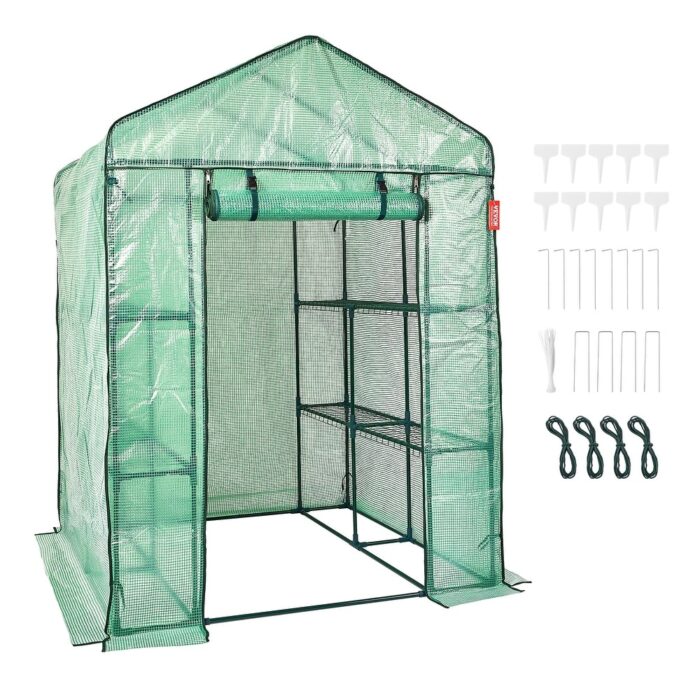 VEVOR Walk-in Greenhouse Portable Green House with Shelves - Image 2