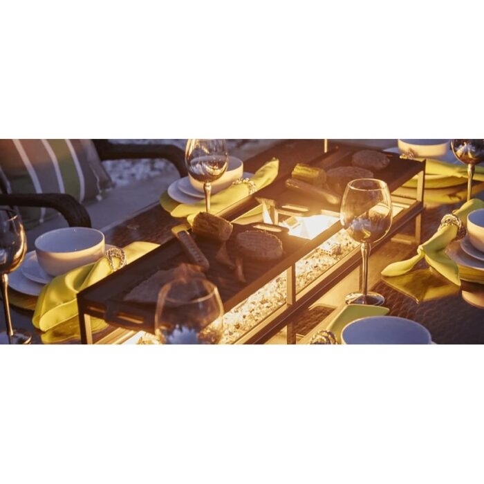 Moda Furnishings BBQ Plates For Gas Fire Rectangle Table - Image 2