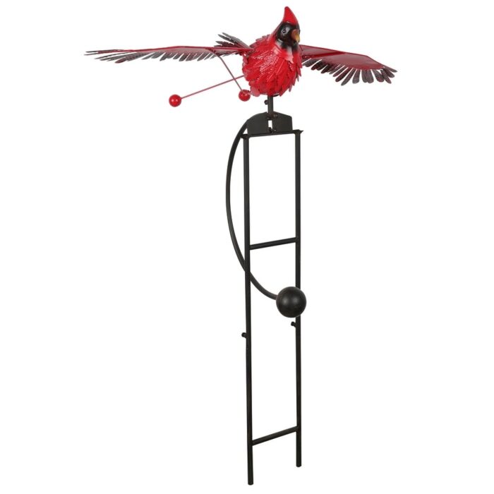 Metal Rocking Cardinal Stake - Image 2