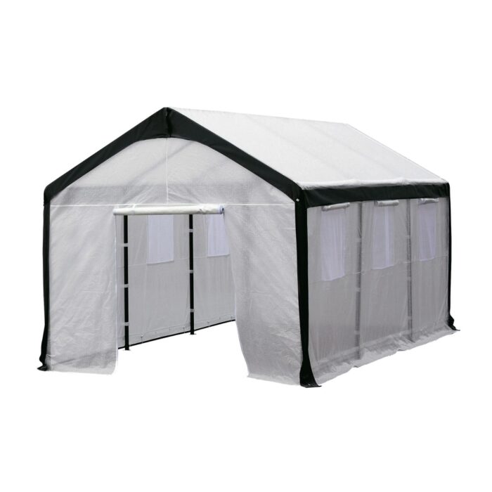 Spring Gardener Gable Enclosed UV Resistant Walk In Outdoor Garden Greenhouse - Image 2