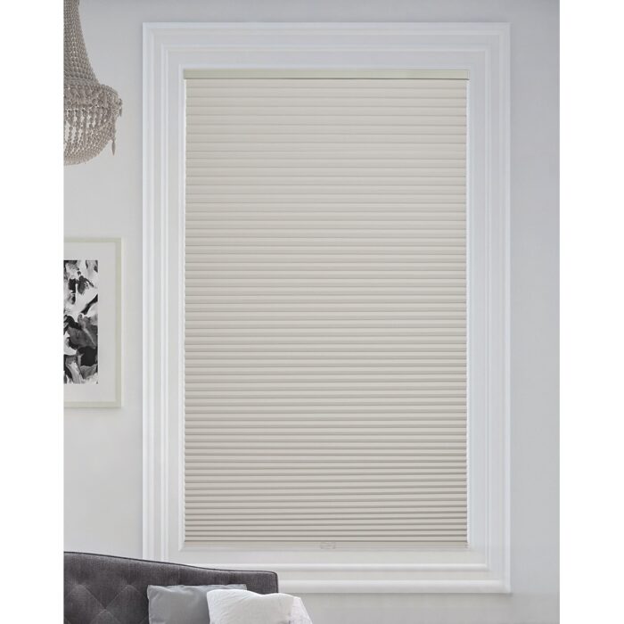BlindsAvenue Cordless Blackout Cellular Honeycomb Shade, 9/16" Single Cell, Winter White - Image 2