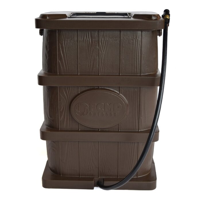 FCMP Outdoor 45 Gal Wood Grain Rain Catcher Barrel Container Brown (2 Pack) - 20 - Image 2
