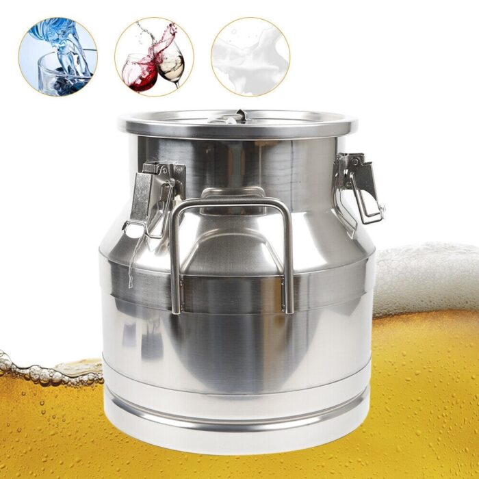 Stainless Steel Milk Can Bucket with Sealed Lid - Image 2