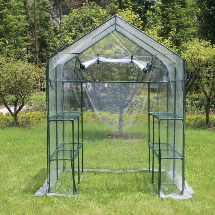 Greenhouses for Outdoor with 8 Shelves Walk-in Plant Gardening 2 Tiers