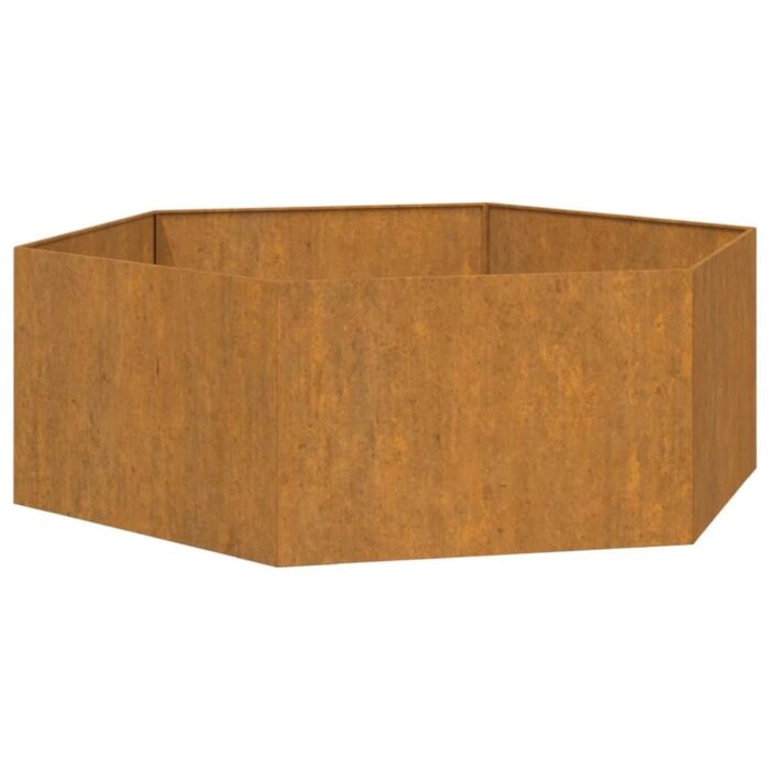 vidaXL Planter Stand Outdoor Garden Raised Bed Flower Box Rusty Corten Steel - Image 2