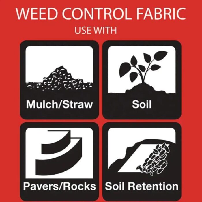 Agfabric Landscape Fabric Weed Barrier Ground Cover,5ft.x300ft. - 5ftx300ft - Image 2