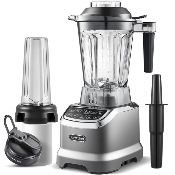 Smoothie Countertop Blender, 1800 W Professional Blender with 600ml Travel bottle, High-Speed Blender for Shakes, Smoothies