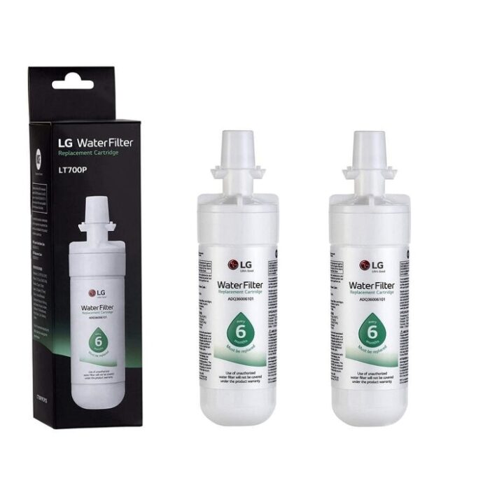 2 Pack LG LT700P ADQ36006101 Replacement Refrigerator Water Filter