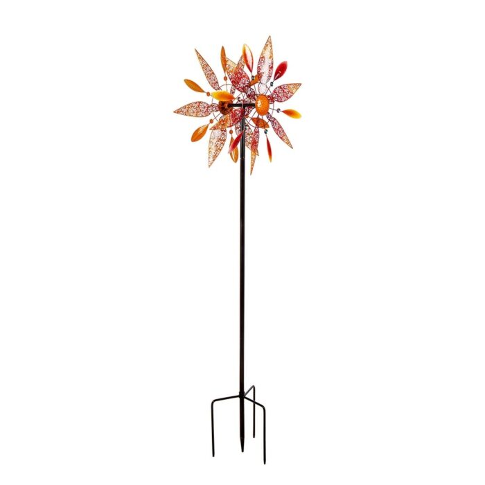 75 in. Filigree Leaves Wind Spinner