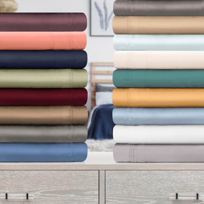 1000 Thread Count Egyptian Cotton Extra Deep Pocket 4 Piece Sheet Set