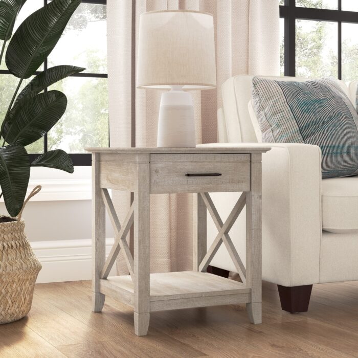 Key West End Table with Storage by Bush Furniture