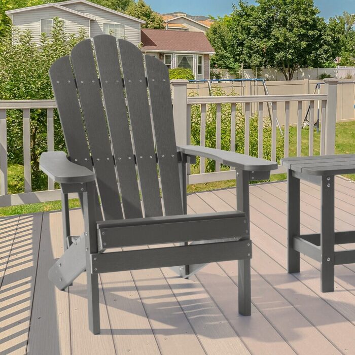 AOOLIMICS HIPS All-Weather Faux Wood Adirondack Chair