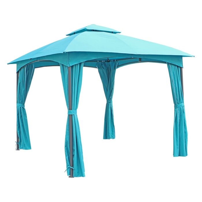 St. Kitts 3-meter Steel Dome-top Gazebo with Curtains - Image 2