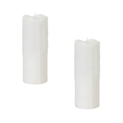 Simplux LED Dripping Candle w/Moving Flame (Set of 2) 3"D x 9"H - 3"D x 9"H - Image 2