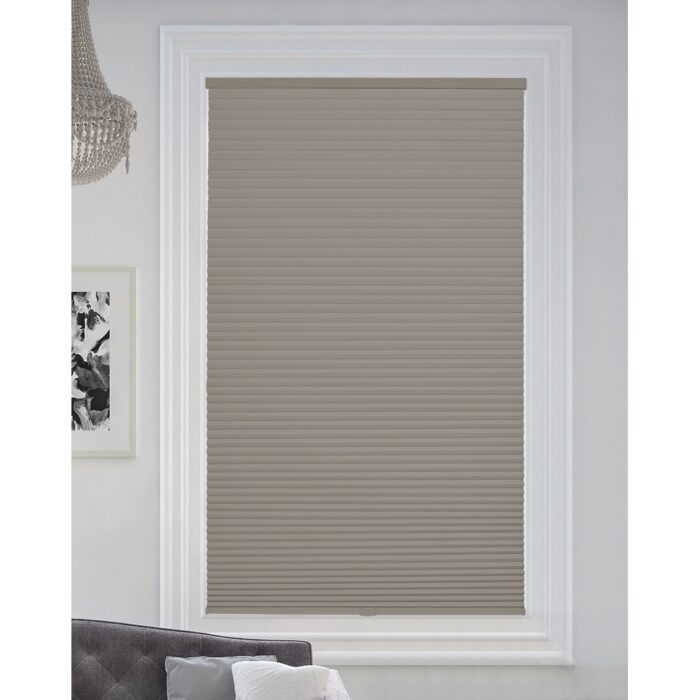 BlindsAvenue Cordless Blackout Cellular Honeycomb Shade, 9/16" Single Cell, Sticks & Stones - Image 2