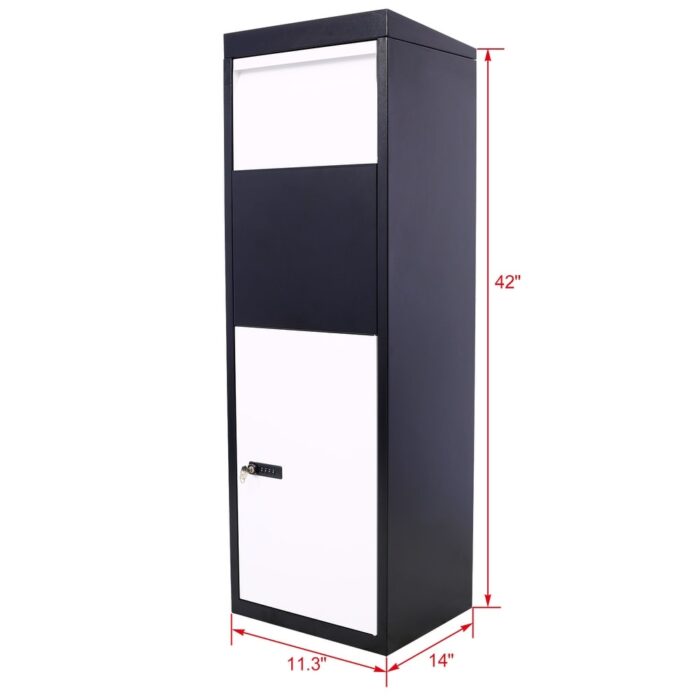 Galvanized Steel Parcel Mailbox with Code Lock and Mounting Hardware - Image 2