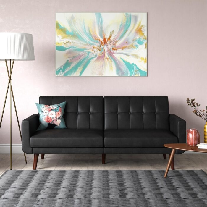 Avenue Greene Fania Modern Faux Leather Futon